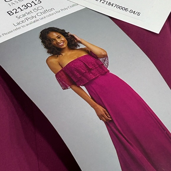 NWT Jasmine Off Shoulder Lace Layered Top Back Zip Maxi Dress - Picture 10 of 12